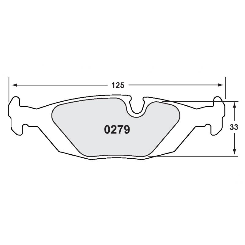 Sprint / medium distance compound with smooth bite. Race brake pads - BMW E30 3 Series
E28 5 Series
E24 6 Series
E23 7 Series rear brake pad